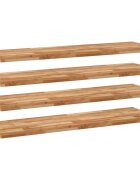 vidaXL Plávajúce police 4ks 140x40x4cm akáciový masív olejová úprava