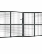 vidaXL Pletená záhradná brána antracitová 300x125 cm pozinkovaná oceľ
