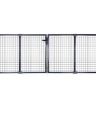 vidaXL Pletená záhradná brána pozinkovaná oceľ 300x100 cm sivá