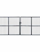 vidaXL Pletená záhradná brána pozinkovaná oceľ 400x150 cm sivá