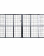 vidaXL Pletená záhradná brána pozinkovaná oceľ 400x175 cm sivá