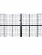 vidaXL Pletená záhradná brána pozinkovaná oceľ 400x200 cm sivá