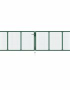 vidaXL Pletená záhradná brána z ocele 400x100 cm zelená