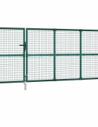 vidaXL Pletená záhradná brána zelená 350x125 cm pozinkovaná oceľ