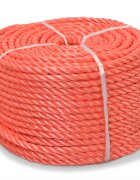 vidaXL Pletené lano polypropylénové 10 mm 500 m oranžové