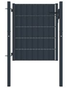 vidaXL Plotová brána PVC a oceľ 100x100 cm antracitová