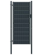 vidaXL Plotová brána PVC a oceľ 100x204 cm antracitová
