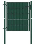 vidaXL Plotová brána PVC a oceľ 100x81 cm zelená