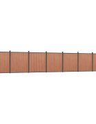 vidaXL Plotový panel hnedý 1218x186 cm WPC