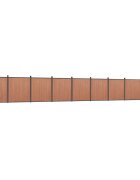vidaXL Plotový panel hnedý 1564x186 cm WPC