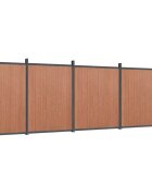 vidaXL Plotový panel hnedý 699x186 cm WPC