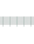vidaXL Plotový panel so stĺpikmi železný 1040x200 cm zelený