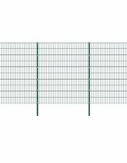 vidaXL Plotový panel so stĺpikmi železný 522x200 cm zelený