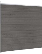 vidaXL Plotový panel WPC 175x146 cm sivý