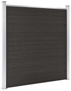 vidaXL Plotový panel WPC 180x186 cm čierny