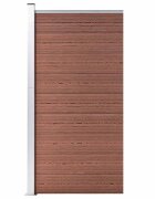 vidaXL Plotový panel WPC 95x186 cm hnedý