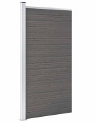 vidaXL Plotový panel WPC 95x186 cm sivý