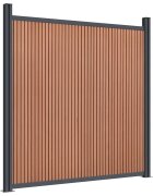 vidaXL Plotový panel WPC hnedý 180x186 cm