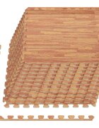 vidaXL Podložka puzzle štruktúra dreva 12 ks 432㎡ EVA pena
