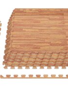 vidaXL Podložka puzzle štruktúra dreva 6 ks 216㎡ EVA pena