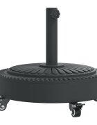 vidaXL Podstavec pod slnečník s kolesami pre Ø38/48 mm tyče 27 kg kruh