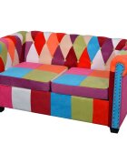 vidaXL Pohovka Chesterfield 2-miestna látka