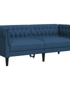 vidaXL Pohovka Chesterfield 2-miestna modrá látka