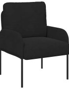 vidaXL Pohovky s vankúšom 55cm Čierna Preglejka