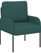 vidaXL Pohovky s vankúšom 55cm Tmavozelená Preglejka