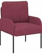 vidaXL Pohovky s vankúšom 55cm Víno červené Preglejka