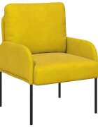 vidaXL Pohovky s vankúšom 55cm Žltá Preglejka