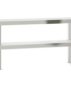 vidaXL Polica na pracovný stôl 2 posch. 110x30x65cm nehrdzavejúca oceľ