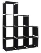 vidaXL Polica v tvare schodov 130x45x170 cm látka