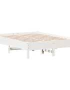vidaXL Posteľ bez matraca biela 140x190 cm masívna borovica