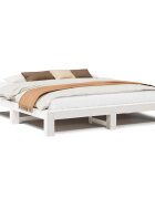 vidaXL Posteľ bez matraca biela 180x200 cm masívna borovica