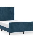 vidaXL Posteľ bez matraca tmavomodrý 120x200 cm zamat