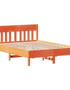 vidaXL Posteľ bez matraca voskovo hnedá 120x190 cm masívna borovica