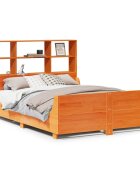 vidaXL Posteľ bez matraca voskový 150x200 cm masívne drevo