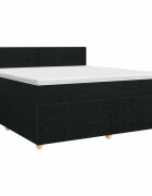 vidaXL Posteľ boxspring s matracom Čierna 140 x 190 cm Látka
