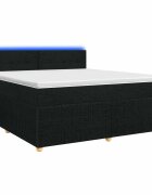 vidaXL Posteľ boxspring s matracom Čierna 140 x 190 cm Látka
