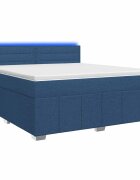 vidaXL Posteľ boxspring s matracom Modrá 140 x 200 cm Látka
