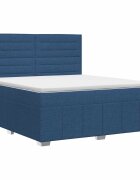 vidaXL Posteľ boxspring s matracom Modrá 140 x 200 cm Látka