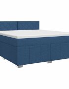 vidaXL Posteľ boxspring s matracom Modrá 140 x 200 cm Látka