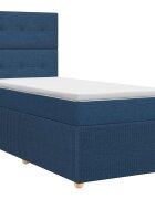 vidaXL Posteľ boxspring s matracom Modrá 90 x 190 cm Látka
