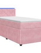 vidaXL Posteľ boxspring s matracom Ružová 100 x 200 cm Zamat