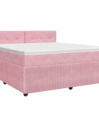 vidaXL Posteľ boxspring s matracom Ružová 140 x 190 cm Zamat