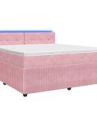 vidaXL Posteľ boxspring s matracom Ružová 140 x 190 cm Zamat