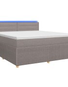 vidaXL Posteľ boxspring s matracom Sivohnedá 160 x 200 cm Látka