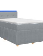 vidaXL Posteľ boxspring s matracom Svetlosivá 120 x 190 cm Látka