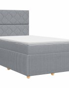 vidaXL Posteľ boxspring s matracom Svetlosivá 120 x 190 cm Látka
